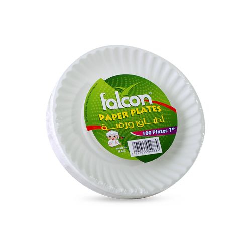 Falcon Light Duty Paper Plate 7 Inch (Pack of 100) x 12 packs