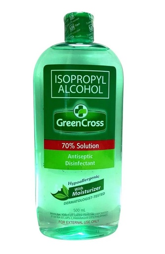 Green Cross Isopropyl Alcohol 70% Solution with Moisturizer 500ml