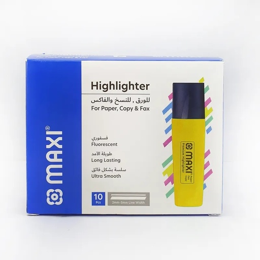 MAXI Highlighter Yellow ( Pack of  10)