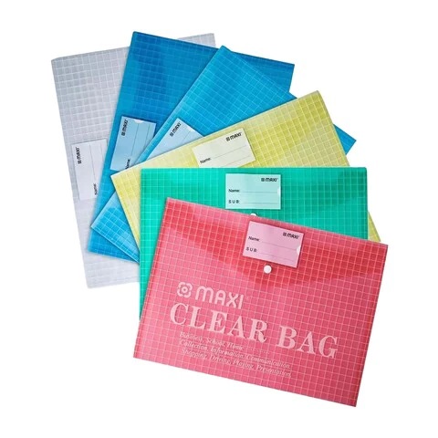 Maxi MX-CBC My Clear Bag , A4 (Pack of 12), Blue