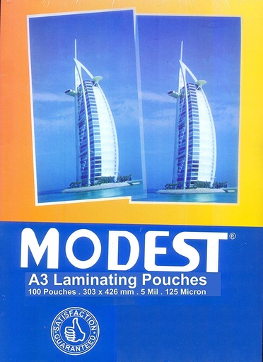 Modest A3 Laminating Pouches , 125 Micron (Pack of  100)s