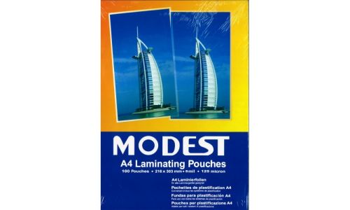 Modest Laminating Pouch A4 - 216x303 mm, 125 micron (Pack of 100)