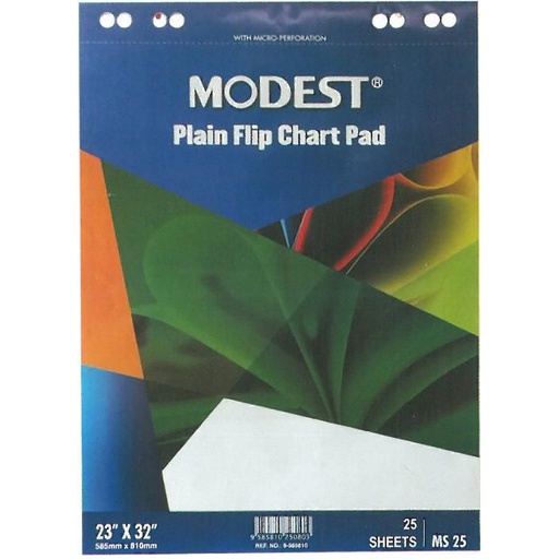 Modest MS25 Flip Chart Pad-Plain (23x32) (585 X 810 MM) , 25 sheets