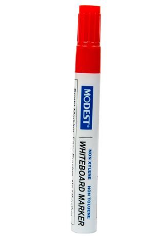 Modest MS822 Fine Point Whiteboard Marker, Red (Pack of 12)