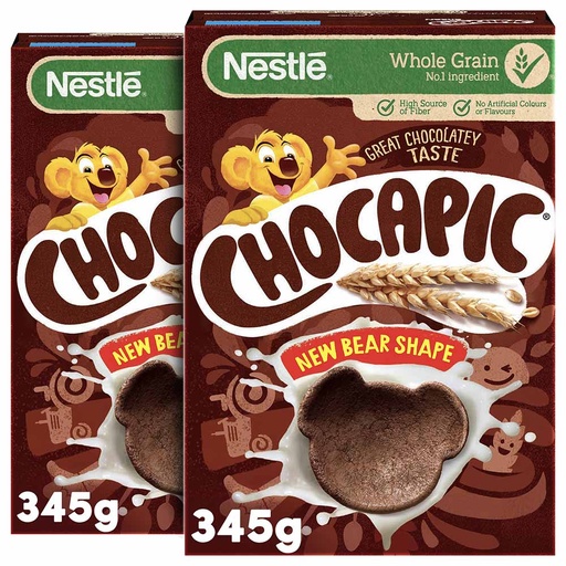 Nestle Chocapic Wheat Chocolate Cereal , 345g (Pack of 2)