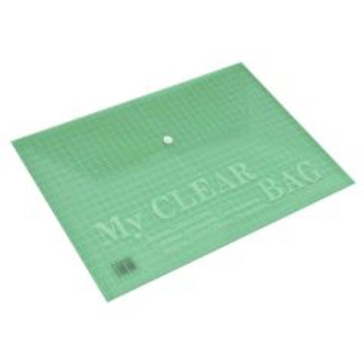 ORYX My Clear Bag, F/S Size, Green, 12/Pack
