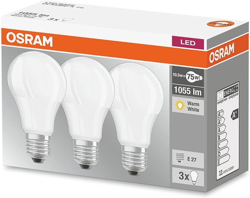 Osram  E27 1055 lm 1500 hours Led Bulb , Day Light (Pack of 3)