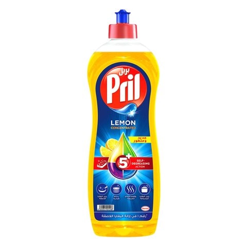 Pril 5-In-1 Dishwashing Liquid , Lemon , 1Liter