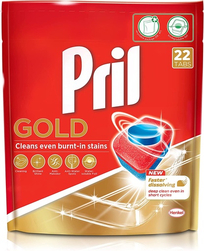 Pril Gold Automatic Dishwashing Tablets (22 Tabs)