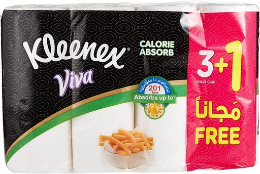 Kleenex Calorie Absorb Premium Kitchen Towel , 3ply (3+1 Free)