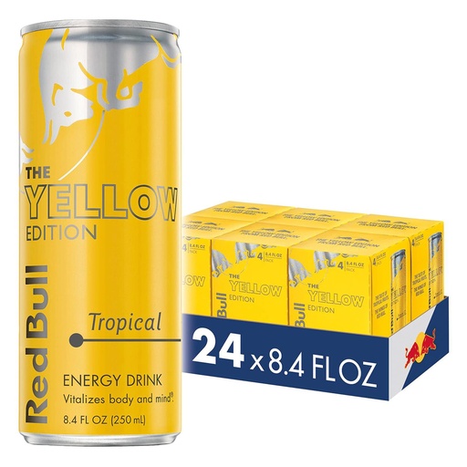 [10430] Red Bull Yellow Edition Energy Drink, 24 Cans x 250ml