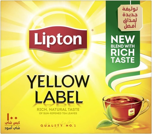 Lipton Yellow Label Black Tea, Enveloped, 2g, 100 bags