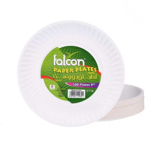 Falcon Light Duty Paper Plate 9 Inch (100 pieces)