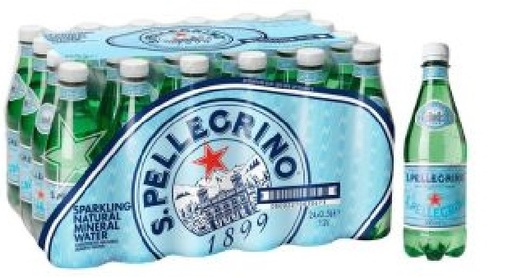 S.Pellegrino Sparkling Table Water - 500ml, Plastic Bottle (Case of 24)