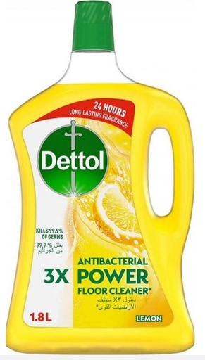 Dettol 3X Antibacterial Power Floor Cleaner 1.8L , Lemon