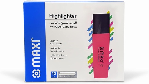 MAXI Highlighter Pink ( Pack of 10)