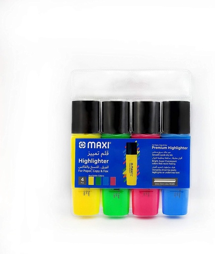 Maxi Highlighter - Assorted (Pack of 4)