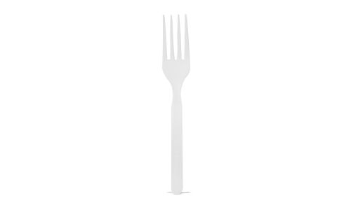 SS Pack Disposable White Fork , (Pack of 50)