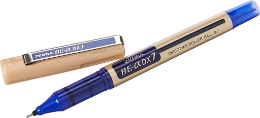 Zebra DX7 Roller Ball Pen - Fine, 0.7mm, Blue (Pack of 10)