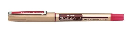Zebra DX7 Roller Ball Pen - Fine, 0.7mm, Red (Pack of 10)