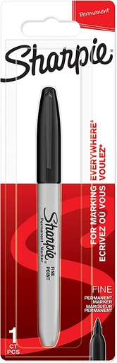 Sharpie Permanent Marker: Fine, Capped, Black, Original