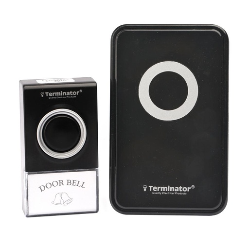 Terminator TDB 018 AC-B Digital Wireless Door Bell , Black 2 Pin Plug