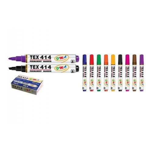 Tex 414 Permanent Marker - Broad, Green (Pack of 12)