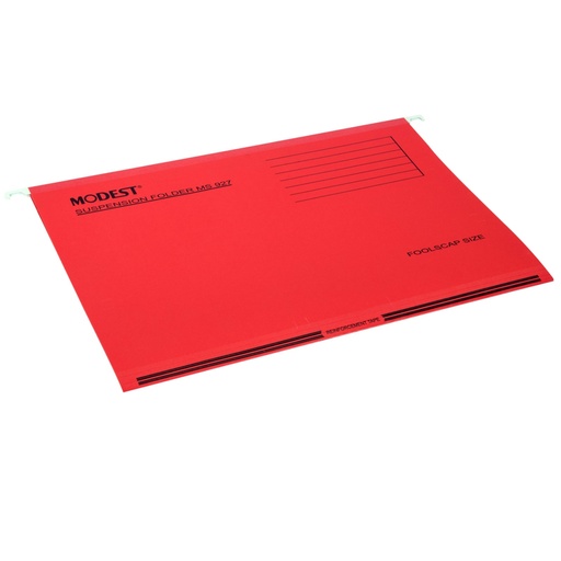 Modest MS 927 Suspension Folder - F/S, Red (Pack of 50)