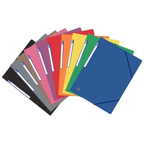Elba 43791 Flap Elasticated Folder A4 , Assorted Colors (Pack of 10)