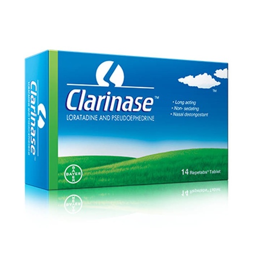 Clarinase Tablet Repetabs 14's (Loratadine and  Pseudoephedrine)
