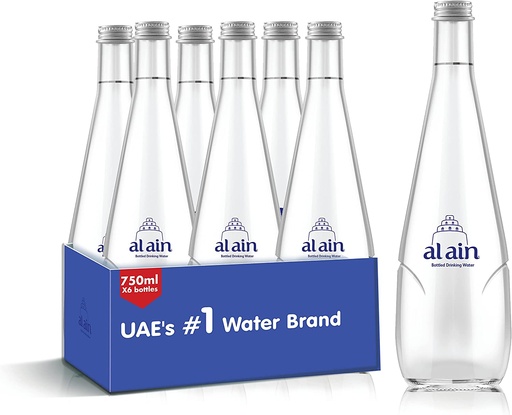 Al Ain Still Water Glass Bottle 750 ml (Pack of 12)