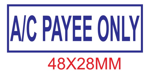 "A/C PAYEE ONLY" Self Inking Stamp, 35x12 mm Blue