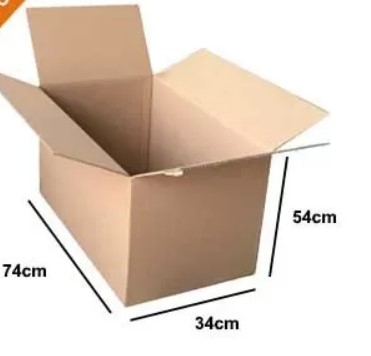 Generic Brown Carton /Packaging Box , 5ply , 74 (L) x 34 (W) x 54 (H) cm