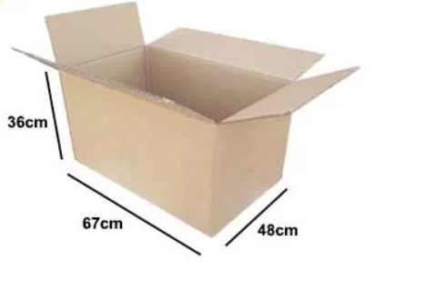 Generic Brown Carton /Packaging Box , 5ply ,  67 (L) x 48 (W) x 36 (H) cm
