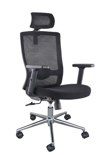 MHM SleekLine T01B High Back Ergonomic Office Mesh Chair - Black