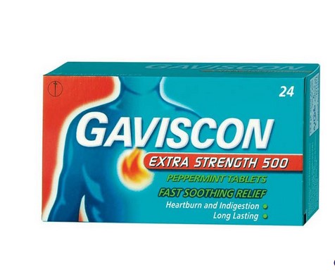 Gaviscon Extra 500mg Tablets 24's - Peppermint