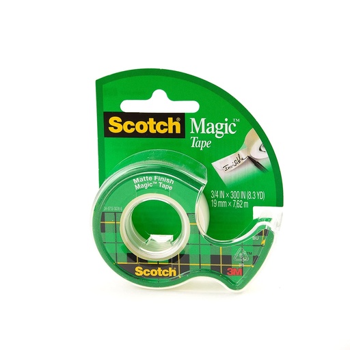 3M 105 Scotch Magic Tape with Dispenser , 3/4 inch ( 19mm x 7.62mm)