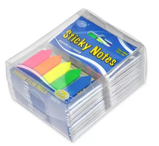 FIS FSPOFIP6 Arrow Film Index Sticky Note - 12 x 45mm, 25 Sheets, 5 Pads/Packet  (Pack of  30)