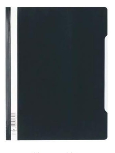 Durable 2570 Clear View Folder with Fastener, Black
