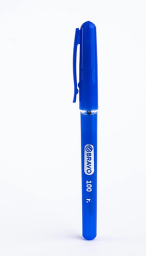 BRAVO 100 Ballpoint Pen , Blue ( Pack of 10) 0.7mm