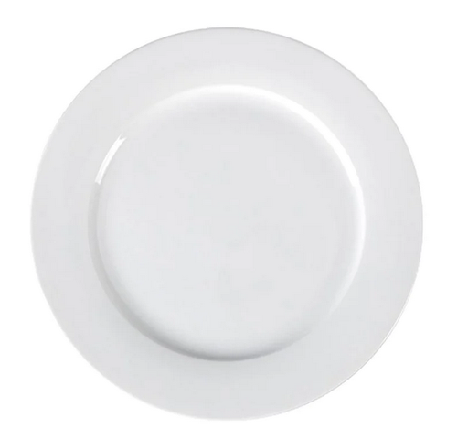 ALMKAN 08-042 Porceletta Ivory Porcelain Flat Lunch Plate 23.5(9inch) cm diameter ( 3pcs)