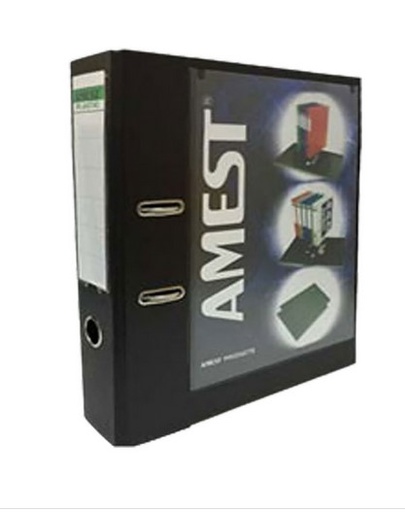 Amest PVC Box File - Broad(8cm) Spine, F/S ,Black