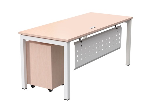 MHM MOF 72-16 Oak Modern Table Workstation (with Grommet and Panel)