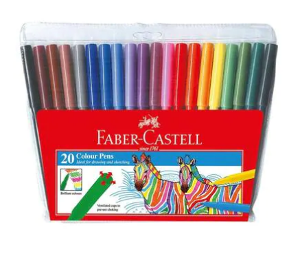 Faber-Castell Fibre Tip Coloring Pens Set Multicolour 20 PCS