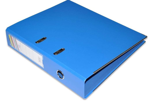 FIS FSBF8PBLFN PP Box File with Fixed Mechanism - F/S Size, 8cm, Blue (Case of 24)