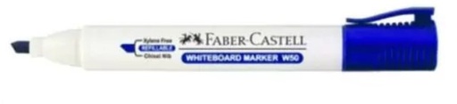 Faber Castell W50 Chisel Tip Whiteboard Marker, Blue (Pack of 10)