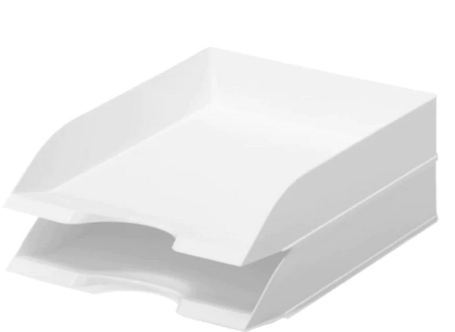 Durable Document Tray BASIC, White- 2 Tier,White