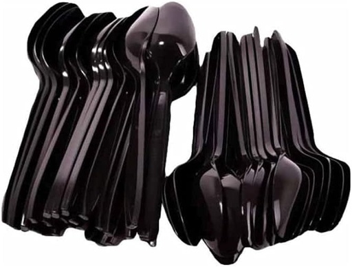 Royal Pack Heavy Duty Disposable Spoon,Black (Pack of 50)