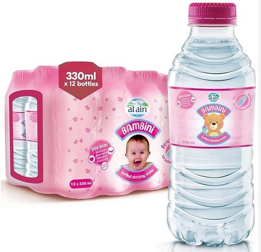 [10028] Al Ain Bambini Bottled Drinking Water For Babies - 330ml (Pack Of 12) - in shrink wrap