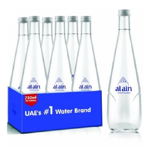 [PR16] Al Ain Still Water Glass Bottle 750ml - Pack of 6